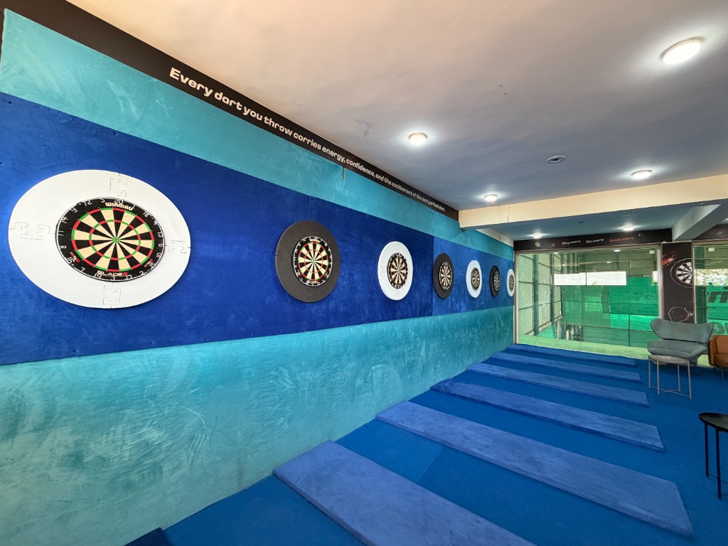 Darts Club lounge and seating area for members Palodia Ahmedabad
