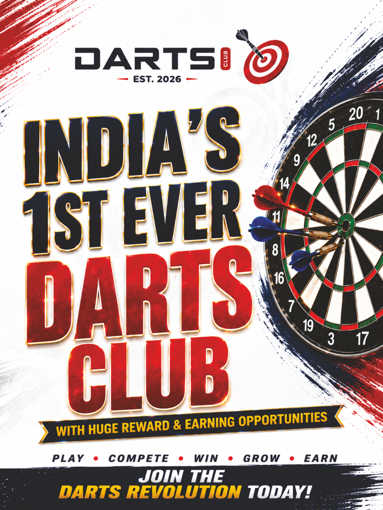 Darts Club India - Aim Throw Win, professional darts tournaments Ahmedabad